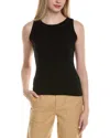 Sofiacashmere Wool & Cashmere-blend Tank In Black