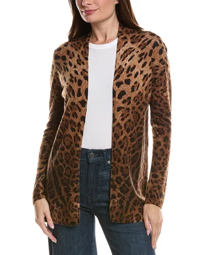 Sofiacashmere Wool & Cashmere-blend Open Car Coat In Brown