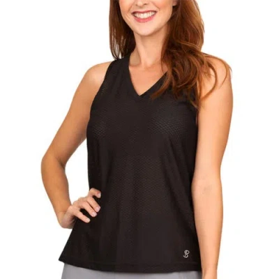 Sofibella Airflow Muscle Racerback White Womens Tennis Tank Top In Black