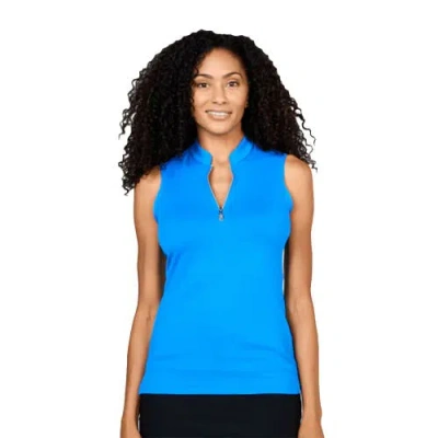 Sofibella Golf Colors Sleeveless Womens Golf Polo In Blue