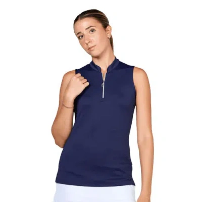 Sofibella Golf Colors Sleeveless Womens Golf Polo In Blue
