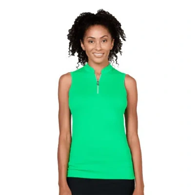 Sofibella Golf Colors Sleeveless Womens Golf Polo In Green