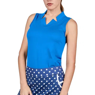 Sofibella Golf Colors Sleeveless Womens Golf Shirt In Blue
