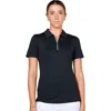 Sofibella Golf Colors Womens Short Sleeve Golf Polo In Black