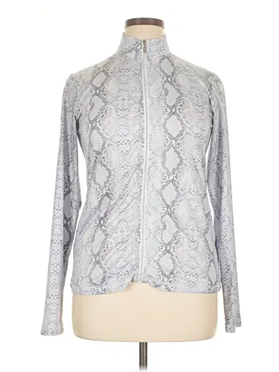 Pre-owned Sofibella Long Sleeve Turtleneck In Silver