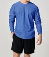 Sofibella Men's Classic Long Sleeve In Royal Melange In Blue