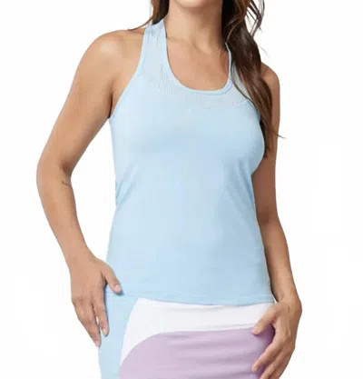 Sofibella Racerback Overlay Tank In Pmb In Blue