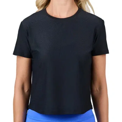 Sofibella Staples Mesh Short Sleeve Womens Tennis Shirt In Black
