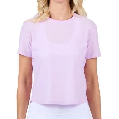 Sofibella Staples Mesh Short Sleeve Womens Tennis Shirt In Pink