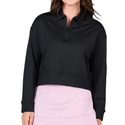 Sofibella Staples Quarter-zip Womens Golf Pullover In Black