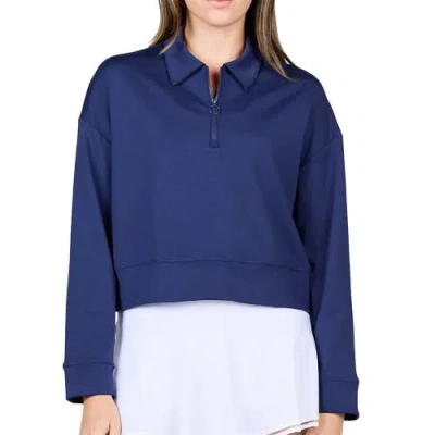 Sofibella Staples Quarter-zip Womens Golf Pullover In Blue