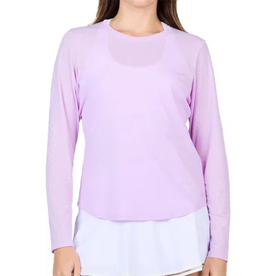 Sofibella Staples Womens Long Sleeve Tennis Shirt In Purple