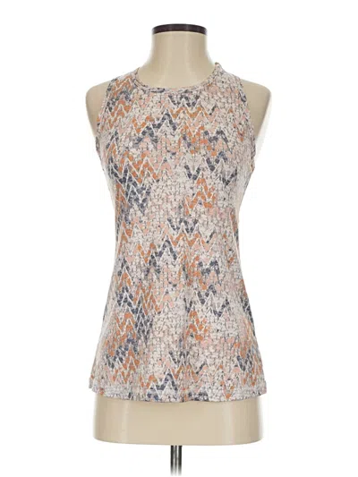 Pre-owned Sofibella Tank Top Silver Halter Neckline Tops