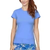 Sofibella Uv Colors Short Sleeve Womens Tennis Shirt In Blue