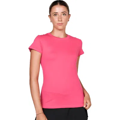 Sofibella Uv Colors Short Sleeve Womens Tennis Shirt In Pink