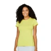 Sofibella Uv Colors Short Sleeve Womens Tennis Shirt In Yellow