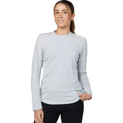 Sofibella Uv Colors Staples Womens Long Sleeve Tennis Shirt In Gray