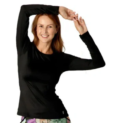 Sofibella Uv Colors Womens Long Sleeve Tennis Shirt In Black