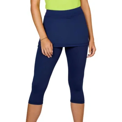 Sofibella Uv Staples Abaza 13in Womens Tennis Skirt With Capri Leggings In Blue