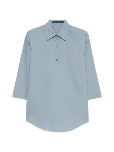 Sofie D Hoore "bait" 3/4 Sleeve Shirt With Polo Neck In Brown