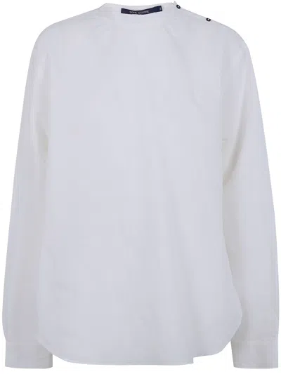 Sofie D Hoore Barel Long Sleeves Crew Neck Shirt In White
