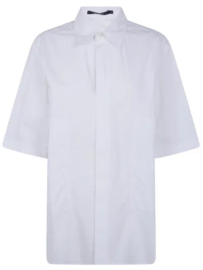 Sofie D Hoore "bodhi" Short Sleeve Shirt With Hidden Closure In White