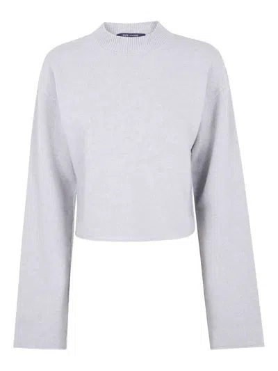 Sofie D Hoore Boxy Wool Sweater In Gray