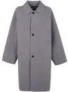 Sofie D Hoore Wool Button-up Jacket In Gray