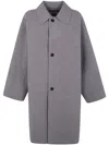 Sofie D Hoore Wool Button-up Jacket In Gray