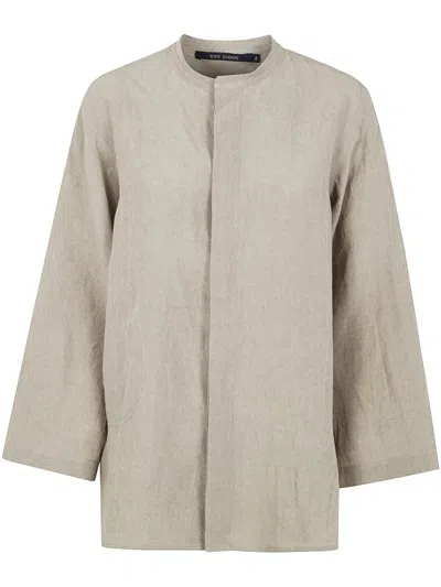 Sofie D Hoore Long Sleeves Shirt With Side Pocket Clothing In Beige