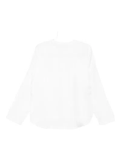 Sofie D Hoore Long Sleeves Silky T-shirt Clothing In White
