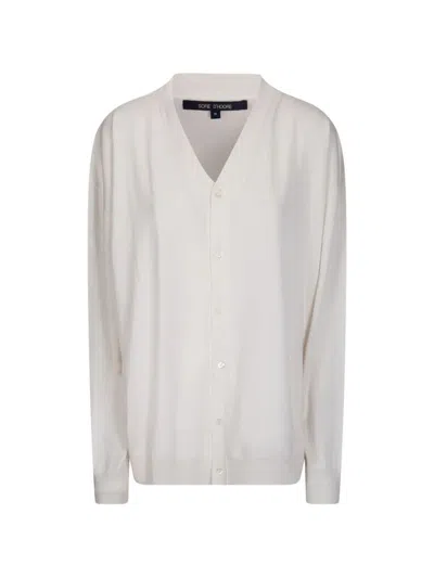 Sofie D Hoore Marvel Long Sleeves V Neck Cardigan In White