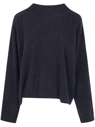 Sofie D Hoore "maui" Oversized Pullover C-neck Long Sleeves In Gray