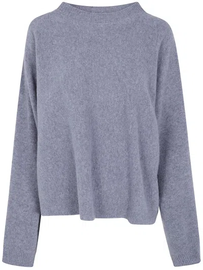 Sofie D Hoore "maui" Oversized Pullover C-neck Long Sleeves In Gray