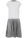 Sofie D Hoore Multi-stripe Dress With Sun Pleated Skirt Clothing In Multicolour