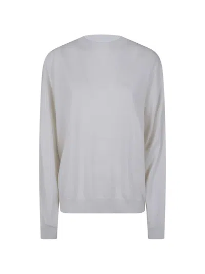 Sofie D Hoore Muscat Long Sleeve Crew Neck Pullover In White