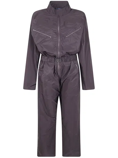 Sofie D Hoore Plateau Loose Fit Jumpsuit With Zippers In Brown