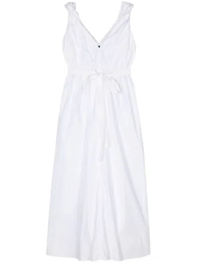 Sofie D Hoore Sleeveless Dress With Elastic Waist In White