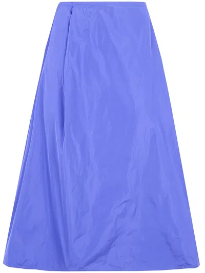 Sofie D Hoore Suvi Wide Skirt Assymetrical Waist In Blue