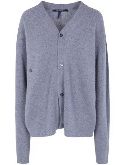 Sofie D Hoore Sweater V-neck Buttons "meroe" In Gray