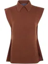 Sofie D Hoore Wool Waistcoat In Brown