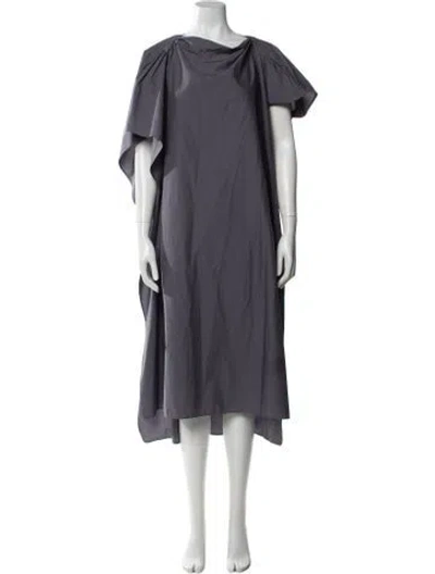 Pre-owned Sofie D'hoore Asymmetrical Long Dress In Gray