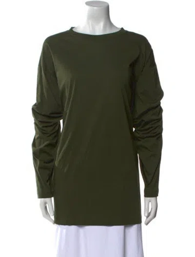 Pre-owned Sofie D'hoore Bateau Neckline Long Sleeve Sweatshirt In Green