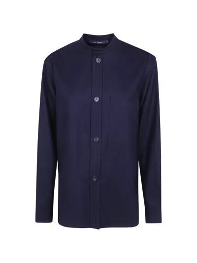 Sofie D'hoore Bela Band-collar Shirt In Blue