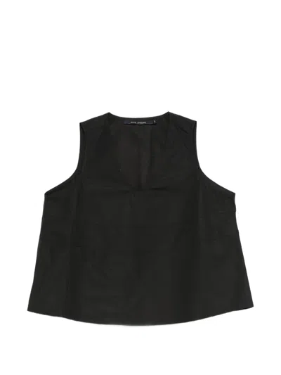 Sofie D'hoore Brambel V-neck Sleeveless Top In Black