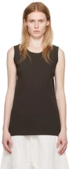 Sofie D'hoore Sleeveless Side-split Top In Cacao