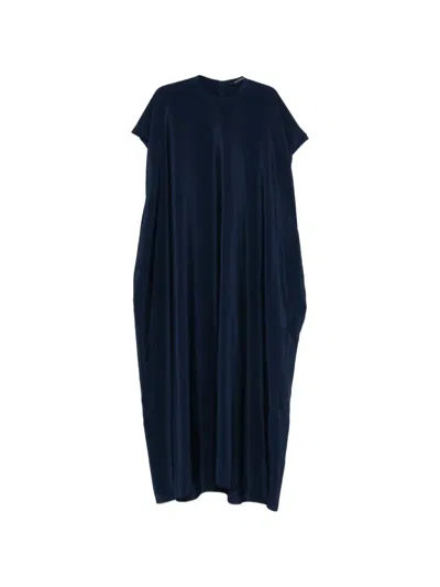 Sofie D'hoore Button Fastening Silk Dress In Blue