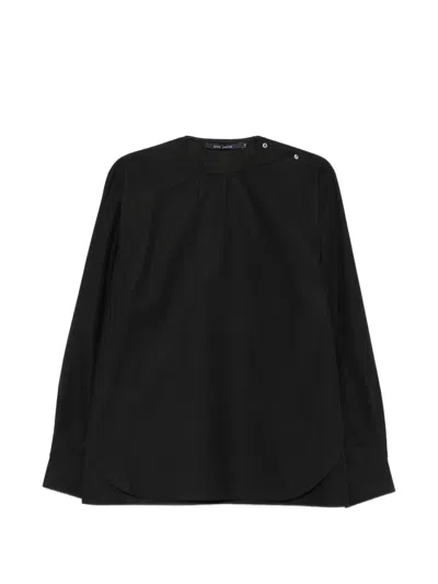 Sofie D'hoore Button-shoulder Long-sleeve Blouse In Black