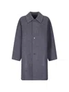 Sofie D'hoore Button-up Single-breasted Coat In Gray