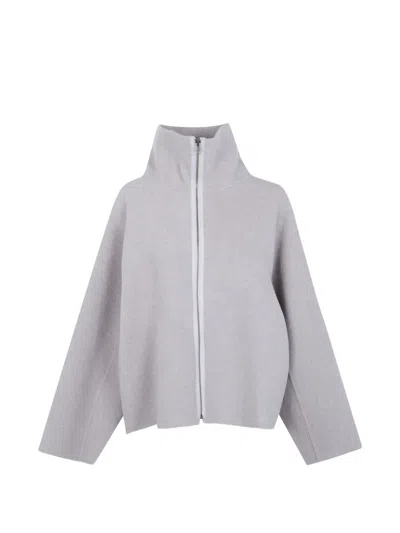Sofie D'hoore Calipso Cropped Wool Jacket In Gray